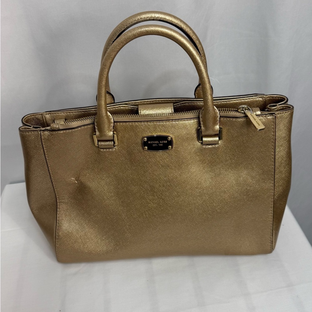 Michael Kors Gold Satchel.